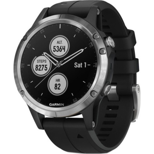Ceas smartwatch Garmin Fenix 5 Plus 47 mm, HR, GPS, Pasi Monitorizare, ritm cardiac, Monitorizarea somnului, Silver
 Ceas smartwatch Garmin Fenix 5 Plus 47 mm, HR, GPS, Pasi Monitorizare, ritm cardiac, Monitorizarea somnului, Silver