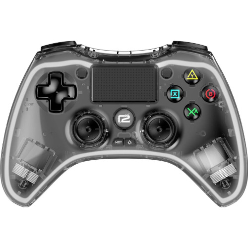 Controller ready2gaming PS4 Pro Pad X LED Edition, Bluetooth 5.0, Compatibil PS3/PS4/PC/Android, Vibratii Negru/Transparent
 Controller ready2gaming PS4 Pro Pad X LED Edition, Bluetooth 5.0, Compatibil PS3/PS4/PC/Android, Vibratii Negru/Transparent