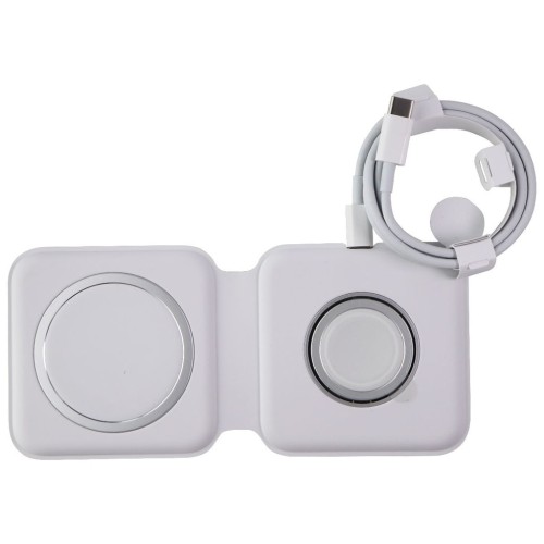 Incarcator Wireless Apple MagSafe Duo Charger A2458, Compatibil iPhone/ Apple Watch, White
 Incarcator Wireless Apple MagSafe Duo Charger A2458, Compatibil iPhone/ Apple Watch, White