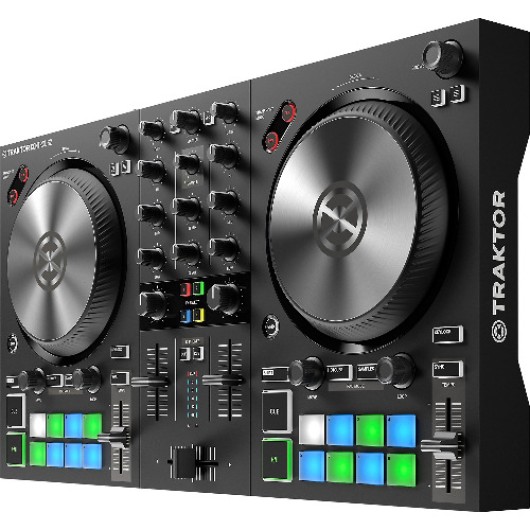 Controler DJ Native Instruments Traktor Kontrol S2 mk3, 16 pad-uri cu aftertouch, RGB, Buton rotative tactil, Black