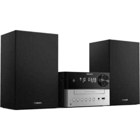 Microsistem Philips TAM3205/12 CD, 18W, 2 Canale, MP3-CD, FM, Bluetooth, USB, Aux, Negru