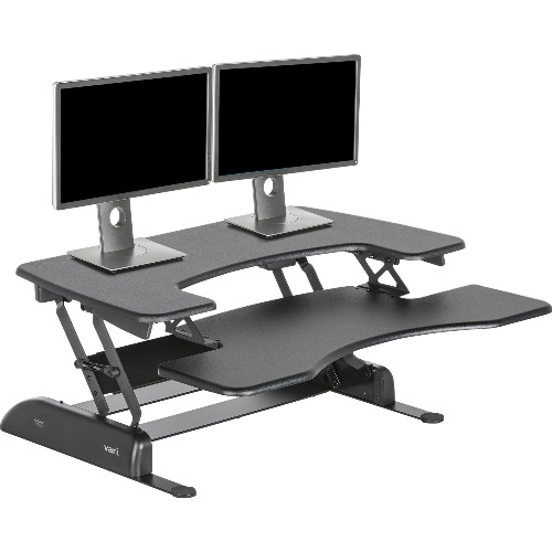 Stand de lucru pentru laptop si computer Varidesk Pro Plus 36 Standing Desk, Reglabil cu suport tastatura, Capacitate maxima 15kg, Material metal, Negru Stand de lucru pentru laptop si computer Varidesk Pro Plus 36 Standing Desk, Reglabil cu suport tastatura, Capacitate maxima 15kg, Material metal, Negru