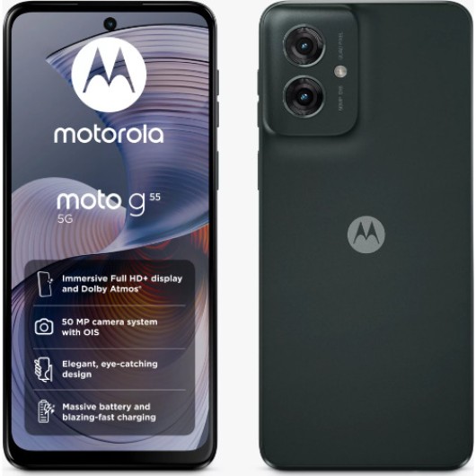 Motorola Moto G55 5G, 256 Gb, 8 Gb RAM, Dual SIM, Forest Grey