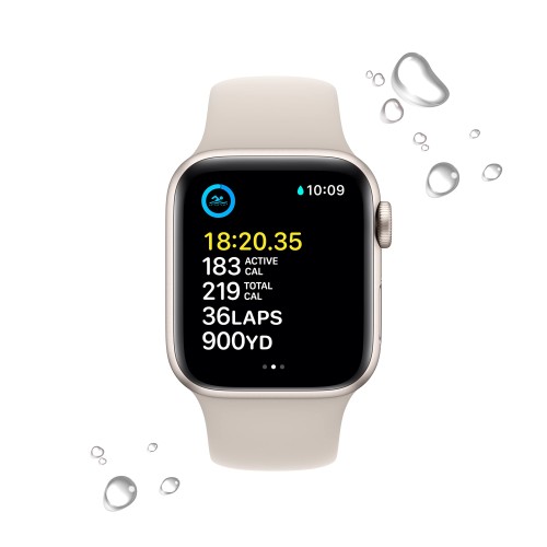 Apple Watch SE Gen 2 40 mm A2722, GPS, Starlight Aluminium Case, Starlight Sport Band
 Apple Watch SE Gen 2 40 mm A2722, GPS, Starlight Aluminium Case, Starlight Sport Band