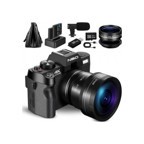 Aparat Foto Digital NBD 4K, 48MP, 3.0 inch IPS, 32 GB SD Card, 2 Baterii, Negru
 Aparat Foto Digital NBD 4K, 48MP, 3.0 inch IPS, 32 GB SD Card, 2 Baterii, Negru