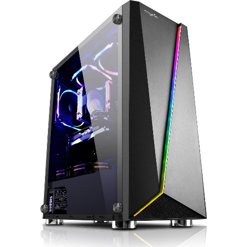 Sistem Desktop Gaming Myria MY8737, Procesor Ryzen 7 5800X 8-Core 4.7GHz, 16 Gb RAM DDR4, HDD 1 Tb, SSD 512 Gb, nVidia GeForce RTX 3060Ti 8 Gb, USB, HDMI, DisplayPort, DVI, Ethernet