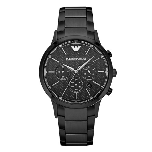 Ceas Barbatesc Emporio Armani AR-5921 43 mm, Quartz, Cristal Mineral, Cronograh, Otel Inoxidabil, Negru
