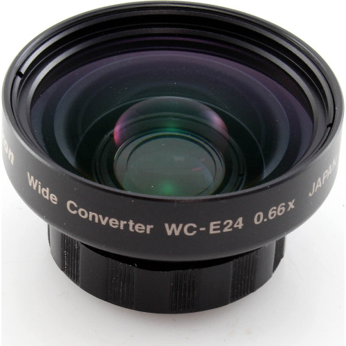 Convertor Frontal de Unghi Larg Nikon WC-E24 0,66x, factor de multiplicare 0,66x, Negru
