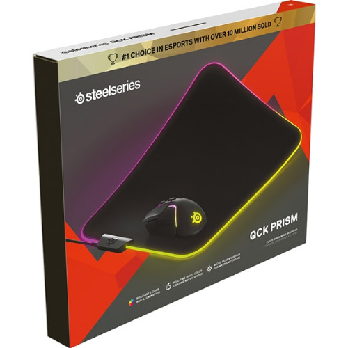 Mouse Pad Gaming STEELSERIES QcK Prism Cloth M, RGB, PC/MAC, Negru
