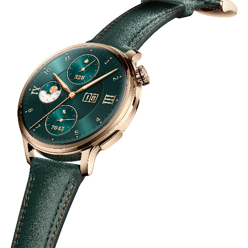 Honor Watch 4 Pro TUM-B19, Green Leather Strap, Green