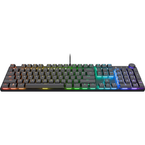Tastatura cu fir Gaming Mecanica Trust GXT866 TORIX,Full RGB, Programabila, Linear Huano Switches, N-key rollover anti-ghosting, Negru
