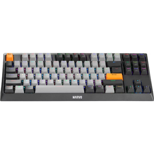 Tastatura Gaming Mecanica MARVO KG980B TKL, USB, Layout US, Grey
