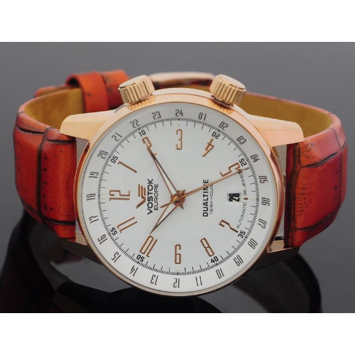 Ceas barbatesc Vostok GAZ-14 Limousine 2229/3000, 43 mm, WR 50, Otel Inoxidabil , Quartz, Rose Gold
