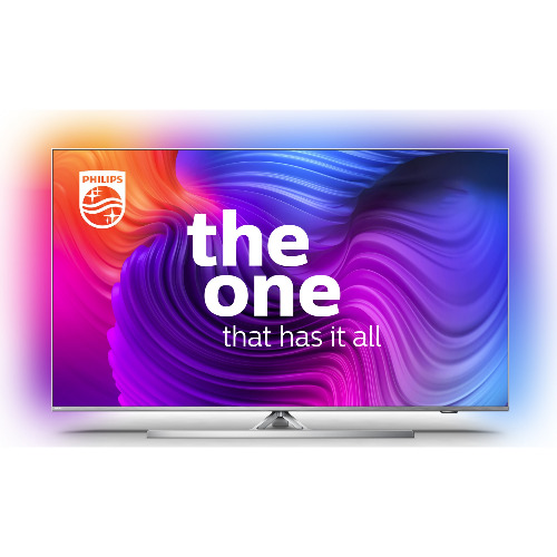 Televizor Smart LED Philips Ambilight 50PUS8536, 126 Cm, 4K UHD HDR10+, Smart Android, Bluetooth, Wi-Fi, Argintiu