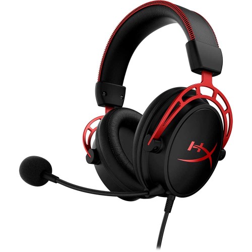 Casti Gaming On Ear HyperX Cloud Alpha, Jack 3.5mm, Microfon, Multiplatforma, Negru/Rosu
