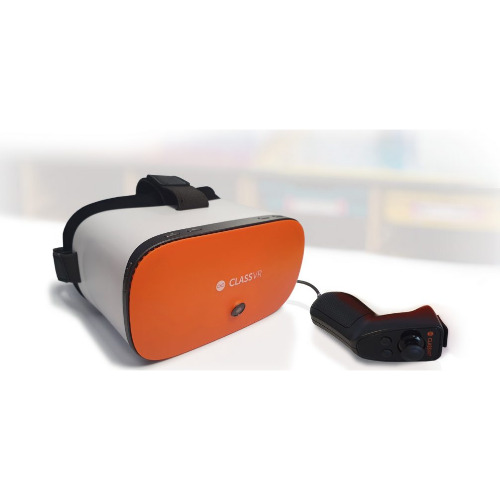 Ochelari Avantis ClassVR PREMIUM 64 Gb, Laborator Scolar de Realitate Virtuala, Set 4 casti si 4 controlere, Camera frontala cu focalizare automata 13MP, Ecran LCD HD 5.5 inch, Bluetooth, Wi-Fi, Portocaliu/Alb
