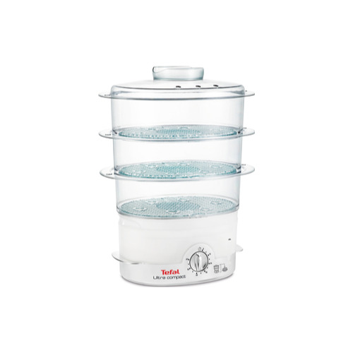 Aparat de gatit cu abur Tefal Ultra Compact VC100630, 900 W, 9 l, Oprire automata, Protectie supraincalzire, Alb
