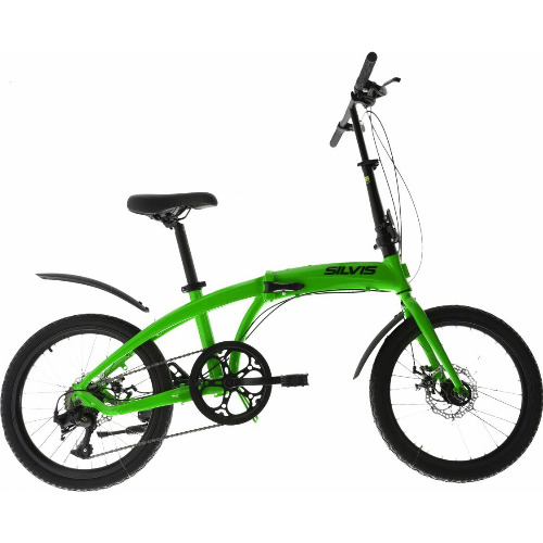 Bicicleta Pliabila Silvis, 1x7 Viteze Aluminiu, 20 inch, Neon Verde
