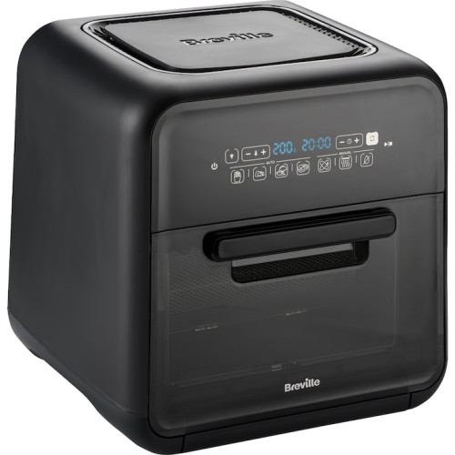 Friteuza cu aer cald Breville Airfryer VDF127X, 2000W, capacitate 10.6 l, 7 programe, display digital, rotisor, negru
