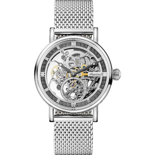 Ceas Barbatesc Ingersoll 100405-The Herald, 40mm, Automatic, Cristal Mineral, 5 ATM, Otel Inoxidabil, Bratara Otel, Argintiu
