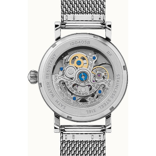 Ceas Barbatesc Ingersoll 100405-The Herald, 40mm, Automatic, Cristal Mineral, 5 ATM, Otel Inoxidabil, Bratara Otel, Argintiu
