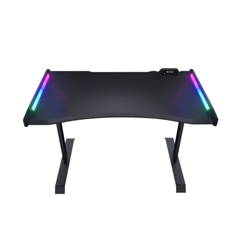 Birou Gaming Cougar Mars 120, 1250 x 810 x 740 mm, RGB button x 1 / USB2.0 x 1 / USB3.0 x 1 / 3.5mm Audio jack x 1 / 3.5mm Microphone jack x 1, ARGB Simetric, Greutate Max. 150 Kg, Negru
