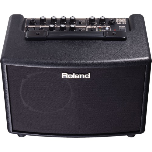 Amplificator Chitara Acustica Roland AC-33, Stereo, 30W, Canale Pentru Chitara si Microfon/Linie, Efecte Digitale (chorus si reverb/ambience) si functie anti-feedback, Negru

