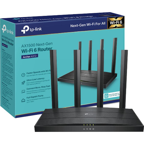 Router Wireless TP-Link Archer AX12, AX1500, Dual-Band, Wi-Fi 6, OFMA, Beamforming, Ultra-Low Latency