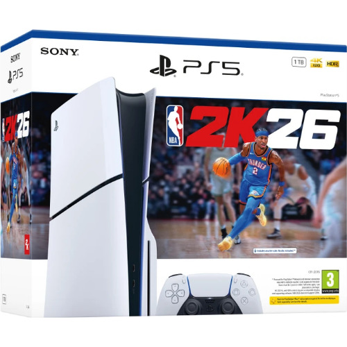 Consola SONY PlayStation 5 Slim Disk Edition 1 Tb, NBA 2K26 Bundle (Cod Digital) + Controller