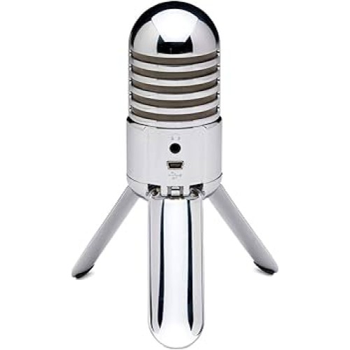 Microfon Samson Meteor, Cardioid, 20 Hz - 20 kHz, Jack 3.5 mm, Mini USB, Argintiu
