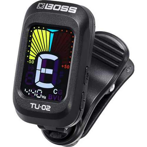 Tuner/Acordor cromatic Boss TU-02, Clip-on, pentru instrumente cu coarde