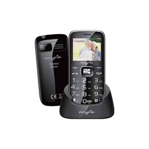 Telefon MYRIA Senior MY9072BK, 32MB RAM, 2G, Dual SIM, Negru
