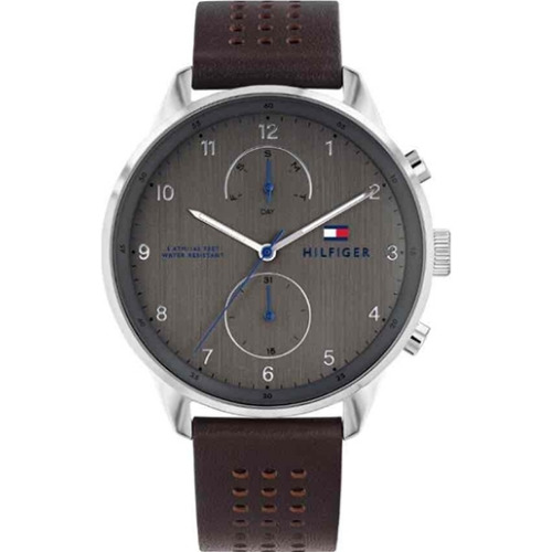 Ceas barbatesc Tommy Hilfiger TH.172.1.14.2623, 44mm, Carcasa otel inoxidabil, Curea piele, 5ATM, Analog, Quart