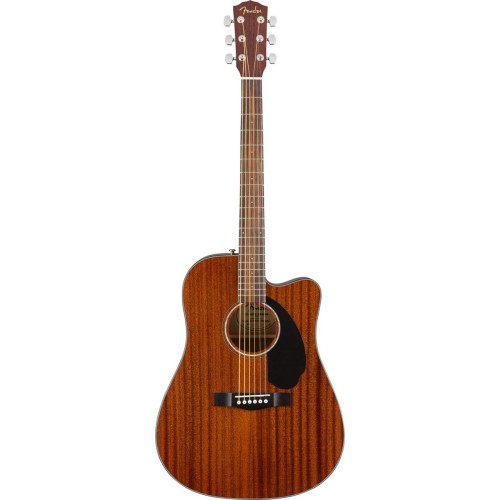 Chitara Electro-Acustica Fender CD-60SCE ALL MAH, Mahon Masiv, Dreadnought, Doze Piezo, 20 Frets, Natural
