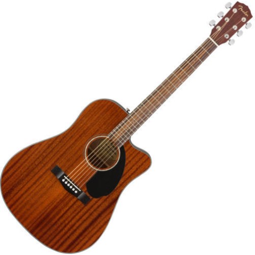 Chitara Electro-Acustica Fender CD-60SCE ALL MAH, Mahon Masiv, Dreadnought, Doze Piezo, 20 Frets, Natural
